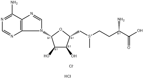 S-(5'-Adenosyl)-L-Methionine chloride dihydrochloride 구조식 이미지