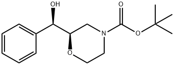 (R)-4-Boc-2-((R)-hydroxy(phenyl)Methyl)Morpholine 구조식 이미지