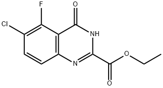 2-퀴나졸린카르복실산,6-클로로-5-플루오로-3,4-디히드로-4-옥소-,에틸에스테르 구조식 이미지