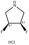 Pyrrolidine, 3,4-difluoro-, hydrochloride (1:1), (3S,4R)-rel- Structure