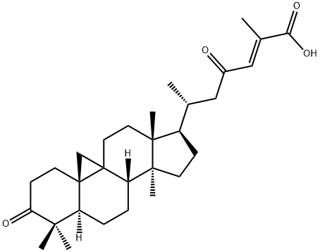 3,23-Dioxo-9,19-cyclolanost-24-en-26-oic acid Structure