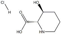 (2S,3S)-3-Hydroxy-2-piperidinecarboxylic Acid Hydrochloride Structure