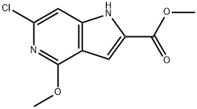 methyl 6-chloro-4-methoxy-1H-pyrrolo[3,2-c]pyridine-2-carboxylate 구조식 이미지