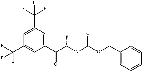 CarbaMic acid, N-[(1S)-2-[3,5-bis(trifluoroMethyl)phenyl]-1-Methyl-2-oxoethyl]-, phenylMethyl ester 구조식 이미지