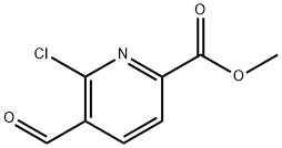2-Pyridinecarboxylic acid, 6-chloro-5-forMyl-, Methyl ester Structure