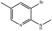 (3-BroMo-5-Methyl-pyridin-2-yl)-Methyl-aMine Structure