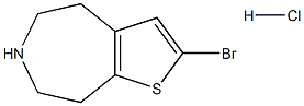 2-broMo-5,6,7,8-tetrahydro-4H-thieno[2,3-d]azepine hydrochloride Structure
