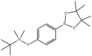 tert-butyldimethyl(4-(4,4,5,5-tetramethyl-1,3,2-dioxaborolan-2-yl)phenoxy)silane 구조식 이미지
