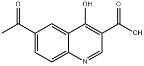 6-아세틸-4-히드록시-퀴놀린-3-카르복실산 구조식 이미지
