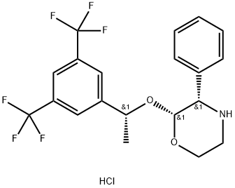 (2R,3S)-2-[(1R)-1-[3,5-Bis(trifluoroMethyl)phenyl]ethoxy]-3-(phenyl)Morpholine hydrochloride 구조식 이미지