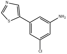 3-Chloro-5-(thiazol-5-yl)aniline Structure