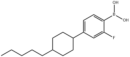 [4-(4-Pentylcyclohexyl)-2-fluorophenyl]boronic acid Structure