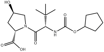 (2S,4R)-1-((S)-2-(cyclopentyloxycarbonyl)-3,3-diMethylbutanoyl)-4-hydroxypyrrolidine-2-carboxylic acid Structure