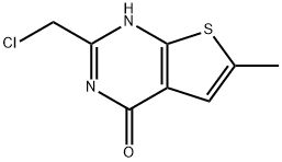 2-(chloromethyl)-6-methylthieno[2,3-d]pyrimidin-4(3H)-one(SALTDATA: FREE) Structure