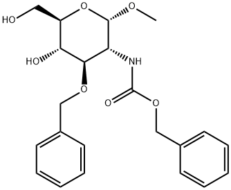 Methyl 3-O-benzyl-N-Cbz-alpha-D-glucosaminide 구조식 이미지