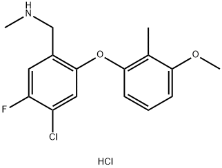 [4-Chloro-5-fluoro-2-(3-Methoxy-2- Methyl-phenoxy)-benzyl]MethylaMine Hydrochloride 구조식 이미지