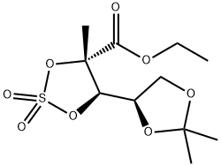 (4S,5R)-ethyl 5-((R)-2,2-diMethyl-1,3-dioxolan-4-yl)-4-Methyl-1,3,2-dioxathiolane-4-carboxylate 2,2-dioxide Structure