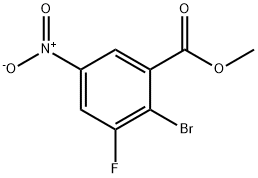 Benzoic acid, 2-broMo-3-fluoro-5-nitro-, Methyl ester 구조식 이미지