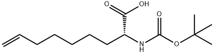 8-Nonenoic acid, 2-[[(1,1-diMethylethoxy)carbonyl]aMino]-, (2R)- Structure