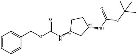 cis-1-(Boc-aMino)-3-(Cbz-aMino)cyclopentane 구조식 이미지