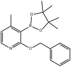 4-METHYL-2-(PHENYLMETHOXY)-3-(4,4,5,5-TETRAMETHYL-1,3,2-DIOXABOROLAN-2-YL)-PYRIDINE 구조식 이미지