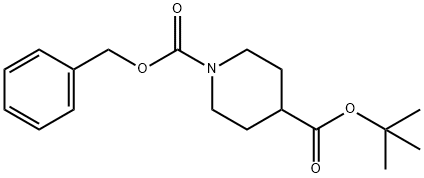 tert-Butyl N-carbobenzoxy-4-piperidinecarboxylate 구조식 이미지