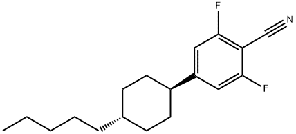 2,6-Difluoro-4-(trans-4-pentylcyclohexyl)benzonitrile 구조식 이미지