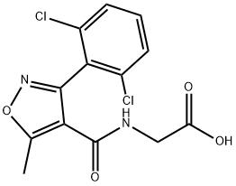 N-[[3-(2,6-Dichlorophenyl)-5-Methyl-4-isoxazolyl]carbonyl]glycine Structure