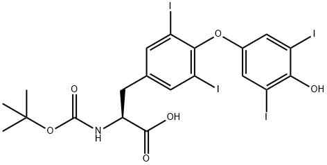 N-(tert-Butyloxy)carbonyl-L-thyroxine 구조식 이미지