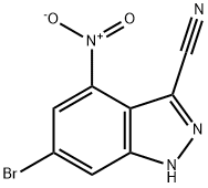 6-BroMo-3-시아노-4-니트로-1H인다졸 구조식 이미지