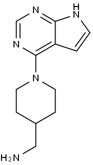 4-PiperidineMethanaMine, 1-(7H-pyrrolo[2,3-d]pyriMidin-4-yl)- Structure