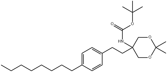 885605-36-7 N-[2,2-DiMethyl-5-[2-(4-octylphenyl)ethyl]-1,3-dioxan-5-yl]carbaMic acid 1,1-diMethylethyl ester