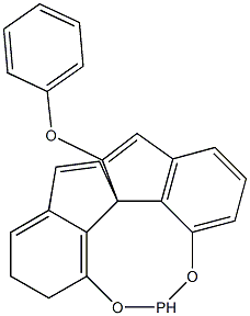Phenyl-[(S)-1,1-spirobiindane-7,7-diyl]-phosphite,  (11aS)-(-)-10,11,12,13-Tetrahydrodiindeno[7,1-de:1μ,7μ-fg][1,3,2]dioxaphosphocin-5-phenoxy 구조식 이미지