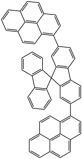 Spiro-Pye , 2,7-Di-pyrenyl-9,9-spiro-bifluorene 구조식 이미지