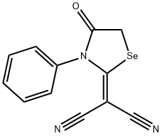 Propanedinitrile,2-(4-oxo-3-
phenyl-2-selenazolidinylidene)- Structure