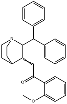 2-[2-(DiphenylMethyl)-1-azabicyclo[2.2.2]oct-3-ylidene]-1-(2-Methoxyphenyl)-ethanone 구조식 이미지