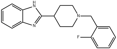 2-[1-(2-Fluoro-benzyl)-piperidin-4-yl]-1H-benzoiMidazole 구조식 이미지