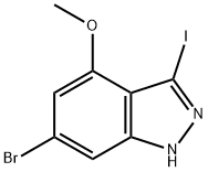 6-BROMO-3-IODO-4-METHOXY-1H-인다졸 구조식 이미지