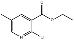 에틸2-클로로-5-메틸니코틴산 구조식 이미지
