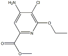4-aMino-5-chloro-6-ethoxypyridine-2-carboxylic acid Methyl ester Structure