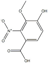 4-hydroxy-3-Methoxy-2-nitro-benzoic acid Structure