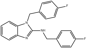 (4-Fluoro-benzyl)-[1-(4-fluoro-benzyl)-1H-benzoiMidazol-2-yl]-aMine Structure