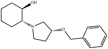 2-(3-벤질옥시-피롤리딘-1-일)-사이클로헥산올 구조식 이미지