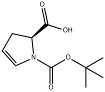 (S)-1-(tert-Butoxycarbonyl)-2,3-dihydro-1H-pyrrole-2-carboxylic acid Structure