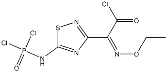 (Z)-5-[(Dichlorophosphinyl)aMino]-alpha-(ethoxyiMino)-1,2,4-thiadiazol-3-acetyl chloride  or  (alphaZ)-5-[(Dichlorophosphinyl)aMino]-alpha-(ethoxyiMino)-1,2,4-thiadiazol-3-acetyl chloride Structure