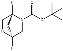 2-Oxa-5-azabicyclo[2.2.1]heptane-5-carboxylic acid, 1,1-diMethylethyl ester, (1S,4S)- Structure