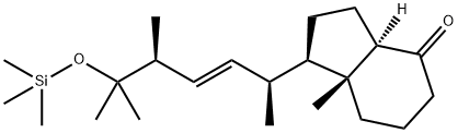 4H-Inden-4-one, ctahydro-7a-Methyl-1-[(1S,2E,4S)-1,4,5-triMethyl-5-[(triMethylsilyl)oxy]-2-hexen-1-yl]-, (1R,3aR,7aR)- Structure