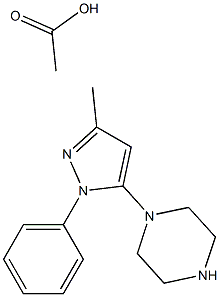 Piperazine, 1-(3-Methyl-1-phenyl-1H-pyrazol-5-yl)- (acetate) Structure