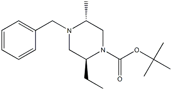 (2S,5R)-tert-butyl 4-benzyl-2-ethyl-5-Methylpiperazine-1-carboxylate Structure