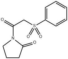 1-(페닐술포닐아세틸)피롤리딘-2-온 구조식 이미지